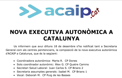 Nueva Ejecutiva autonómica de ACAIP-CAT