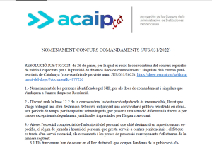 Nomenament concurs comandements (JUS/031/2022)