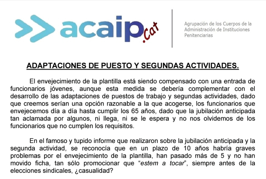 ADAPTACIONES DE PUESTO Y SEGUNDAS ACTIVIDADES.