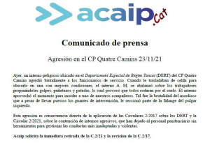 Agresión en el C.P Quatre Camins