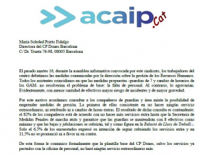 Servicios extraordinarios en C.P Dones