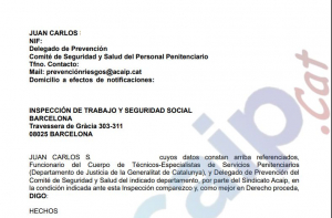 Denuncia inspección de trabajo por incendio en Quatre Camins