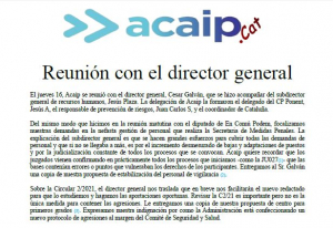 Reuníón con el Director General: Cesar Galván