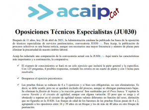 Oposiciones técnicos especialistas (JU030)