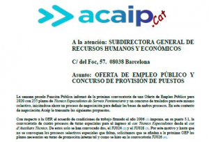 Oferta empleo público y concurso